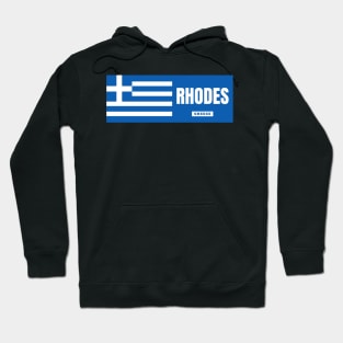 Rhodes City with Greek Flag Hoodie